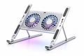 Adjustable Laptop Cooling Stand with Dual RGB Fans